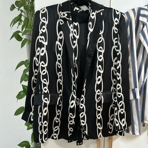 Mango Chain Print Blazer & Pant Set